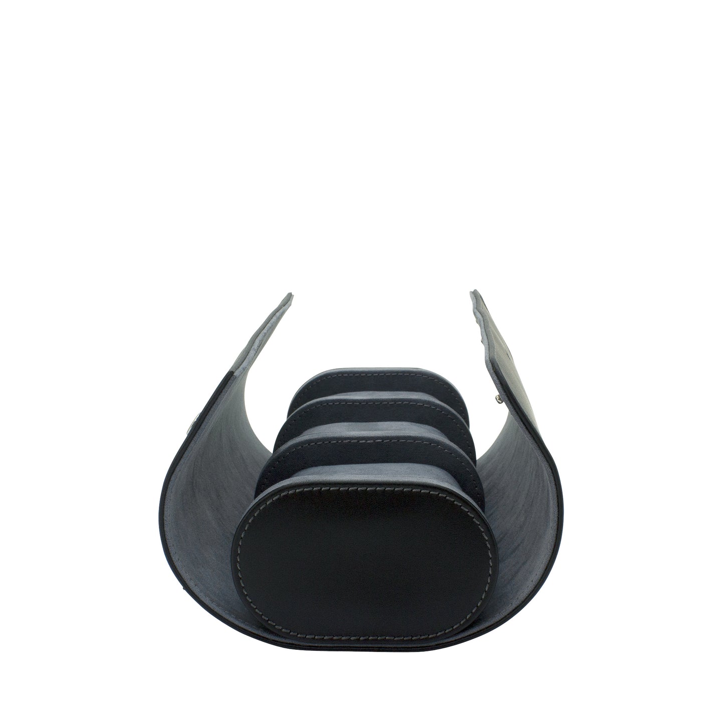 Watch Roll For 3 Watches Infinity Top Grain Leather Black