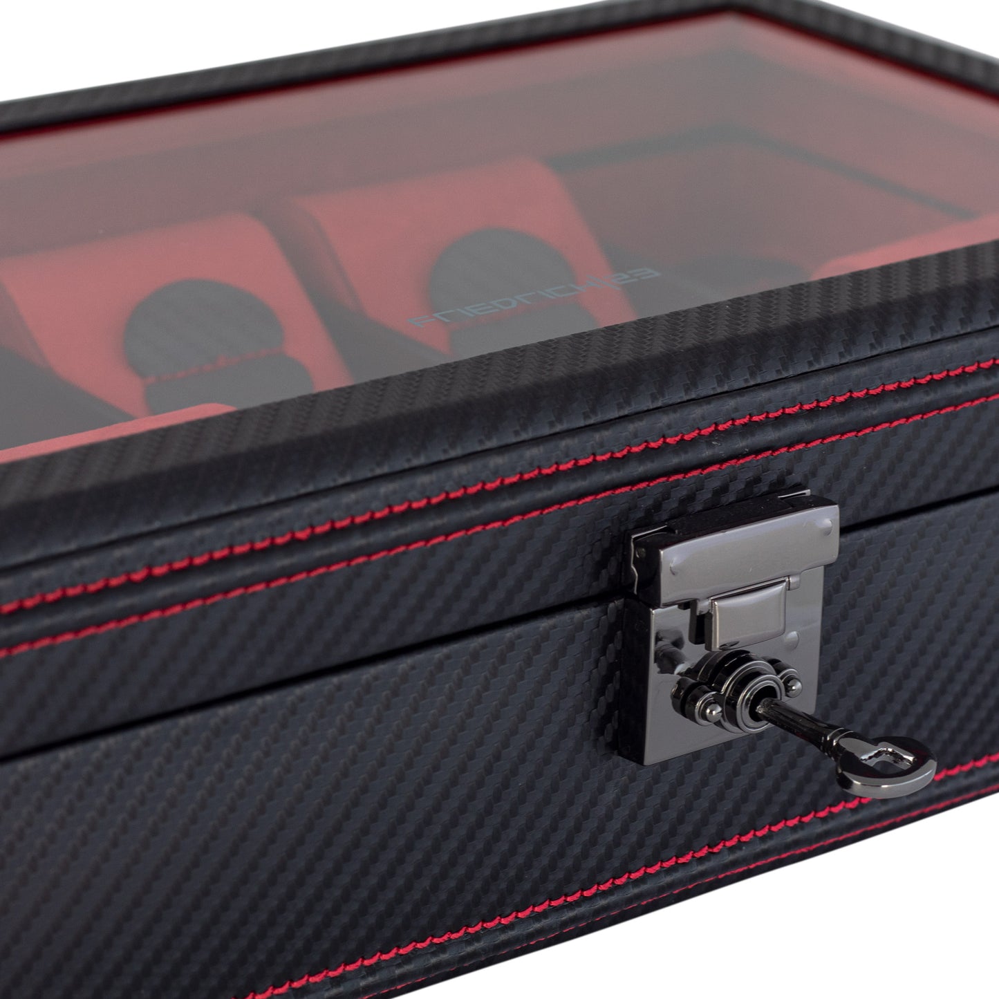 Watch Box For 10 Watches Carbon Black Synthetics
