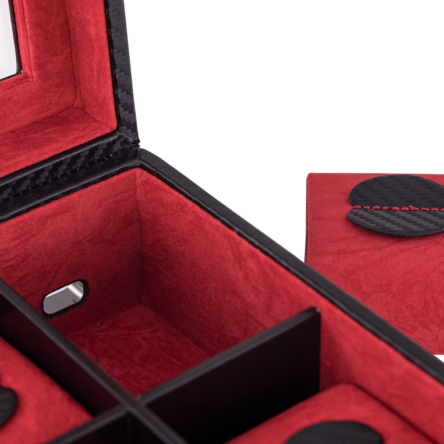 Watch Box For 10 Watches Carbon Black Synthetics