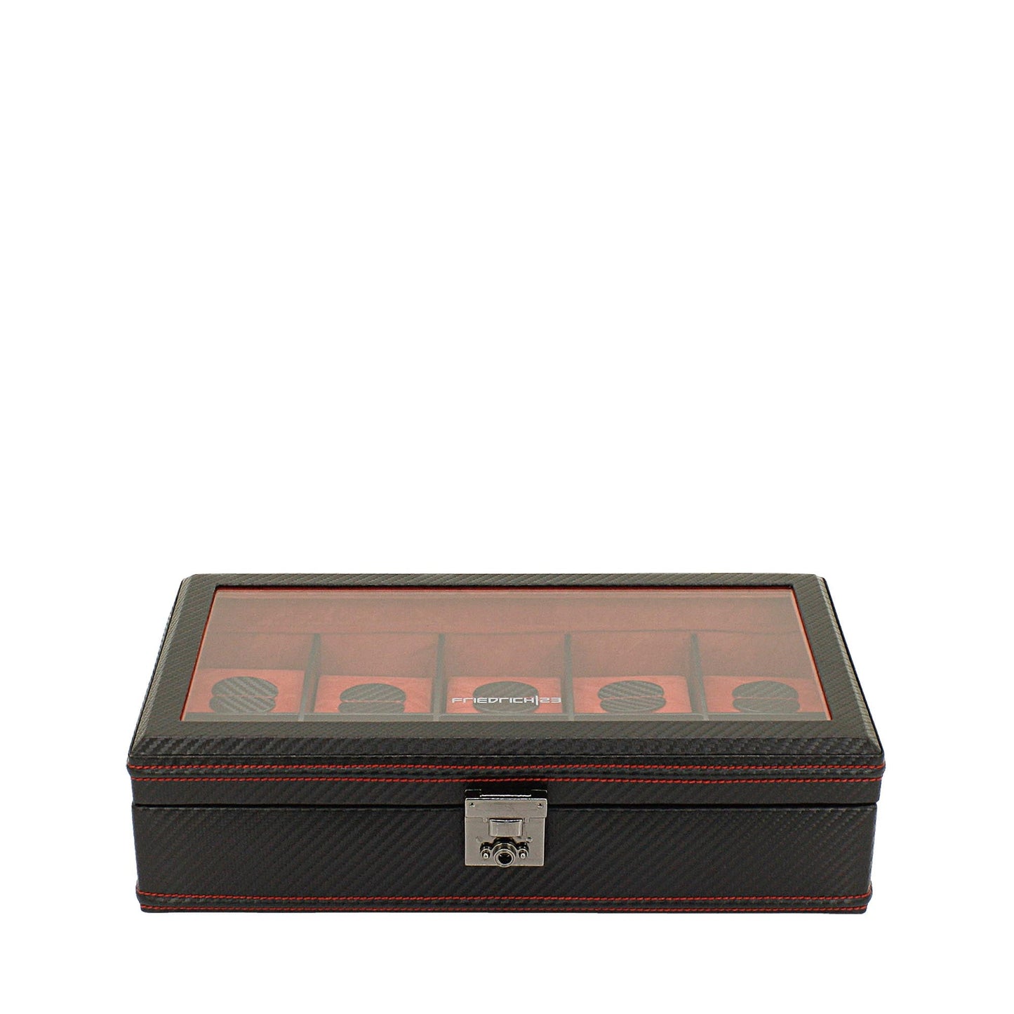 Watch Box For 10 Watches Carbon Black Synthetics