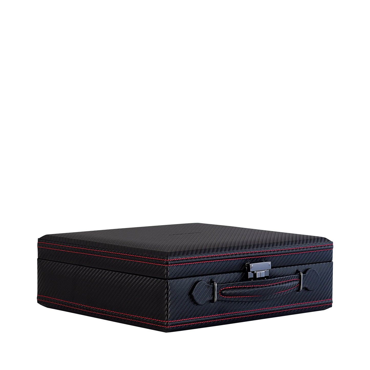 Watch Box 12 Watches Carbon Black Fine Synthetics