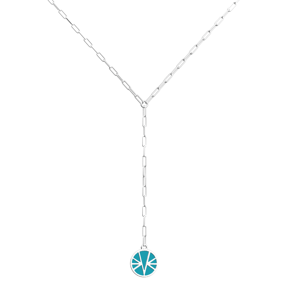 Necklace Ibiza Chain Pampille Silver Turquoise