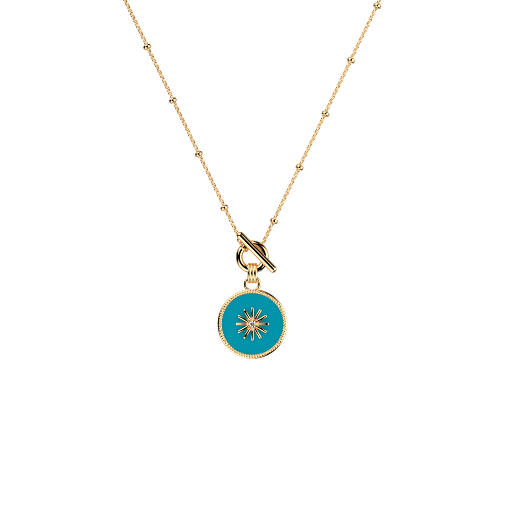 Necklace Chaine Azul Gold Green