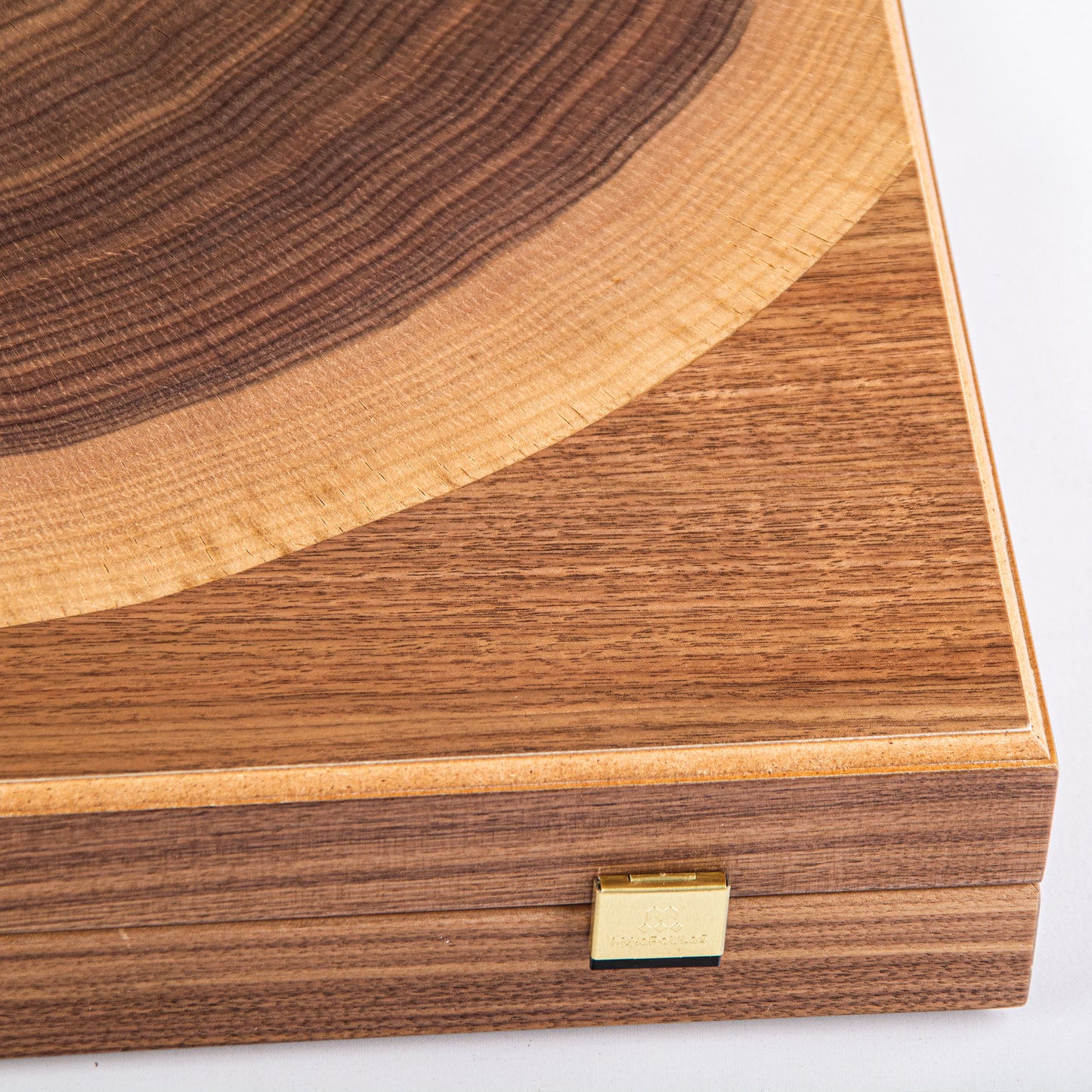 Handmade Walnut Natural Tree Trunk Inlaid Backgammon With Wenge Oak Points