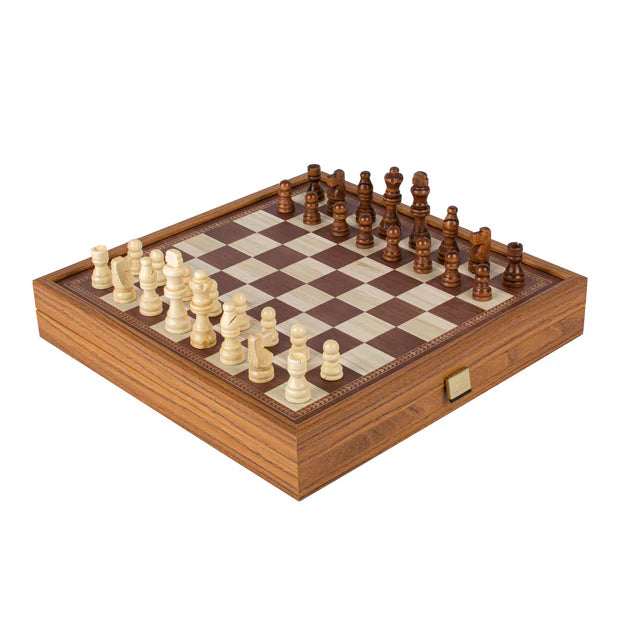 Classic Style 4-in-1 Combo Game Set: Chess, Backgammon, Ludo & Snakes