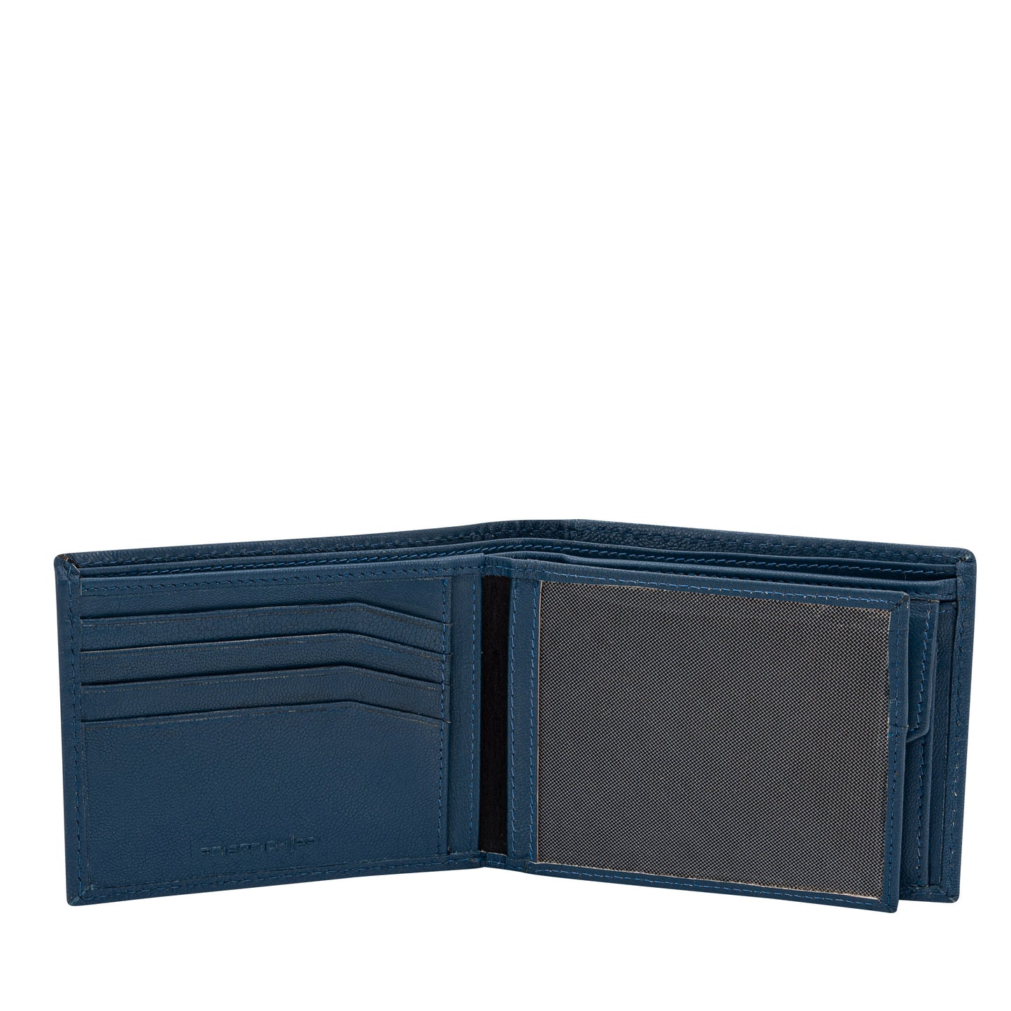 Horizontal Wallet Redford Leather Blue