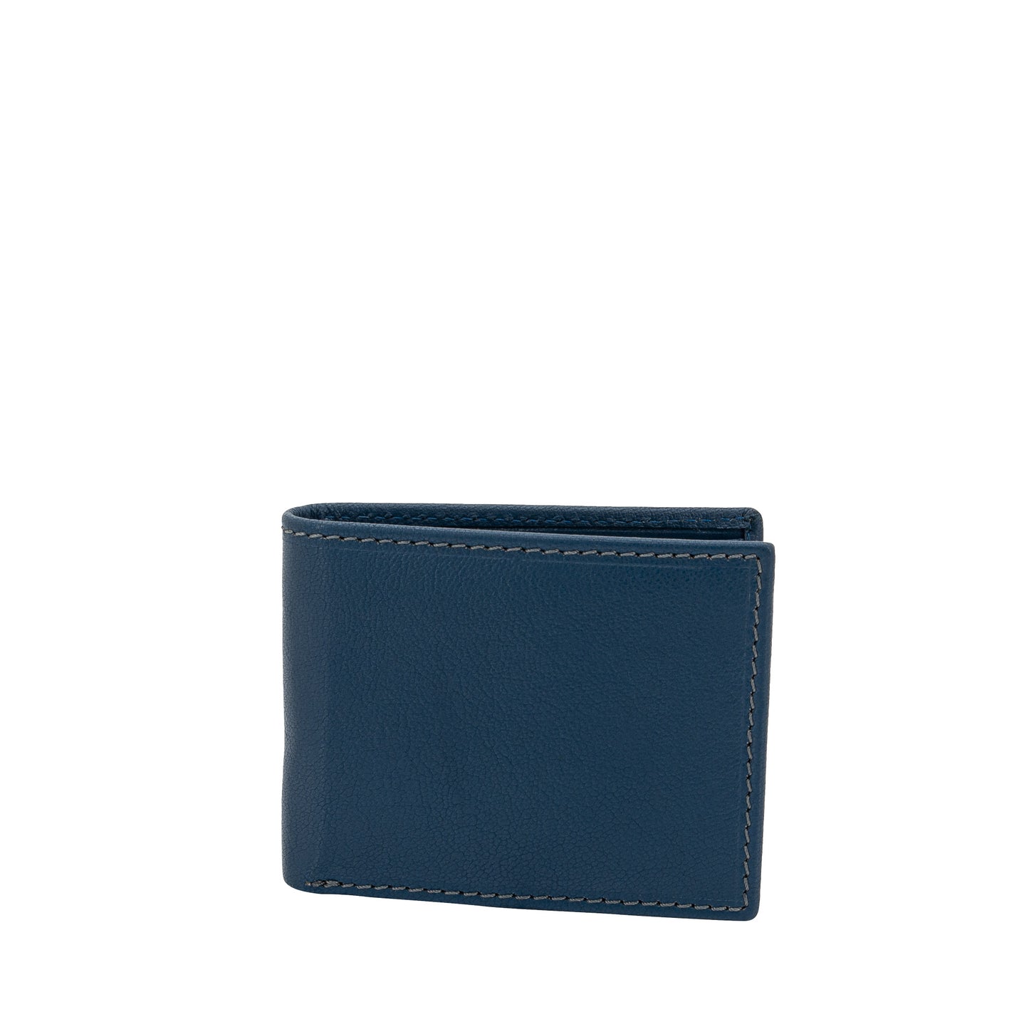 Horizontal Midi Size Wallet Redford Leather Blue