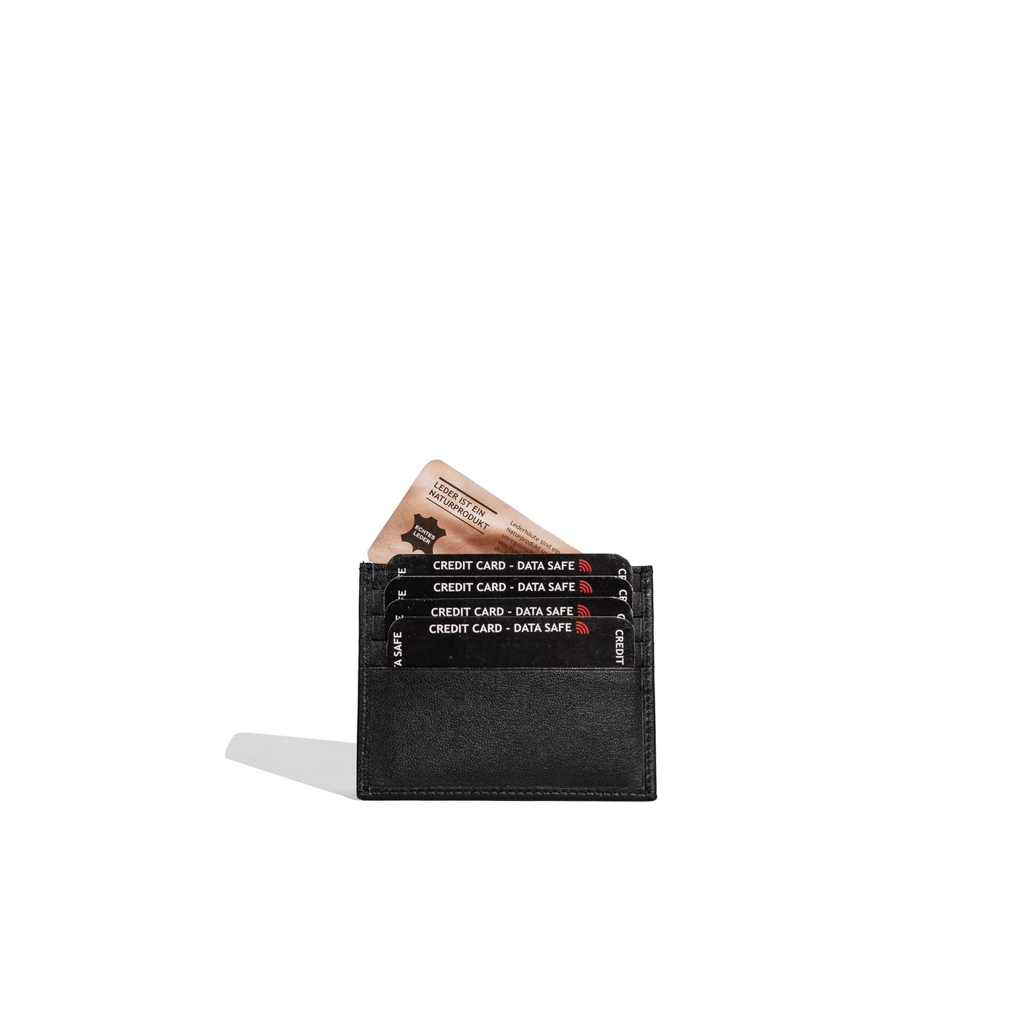 Card Case Small Leather Black