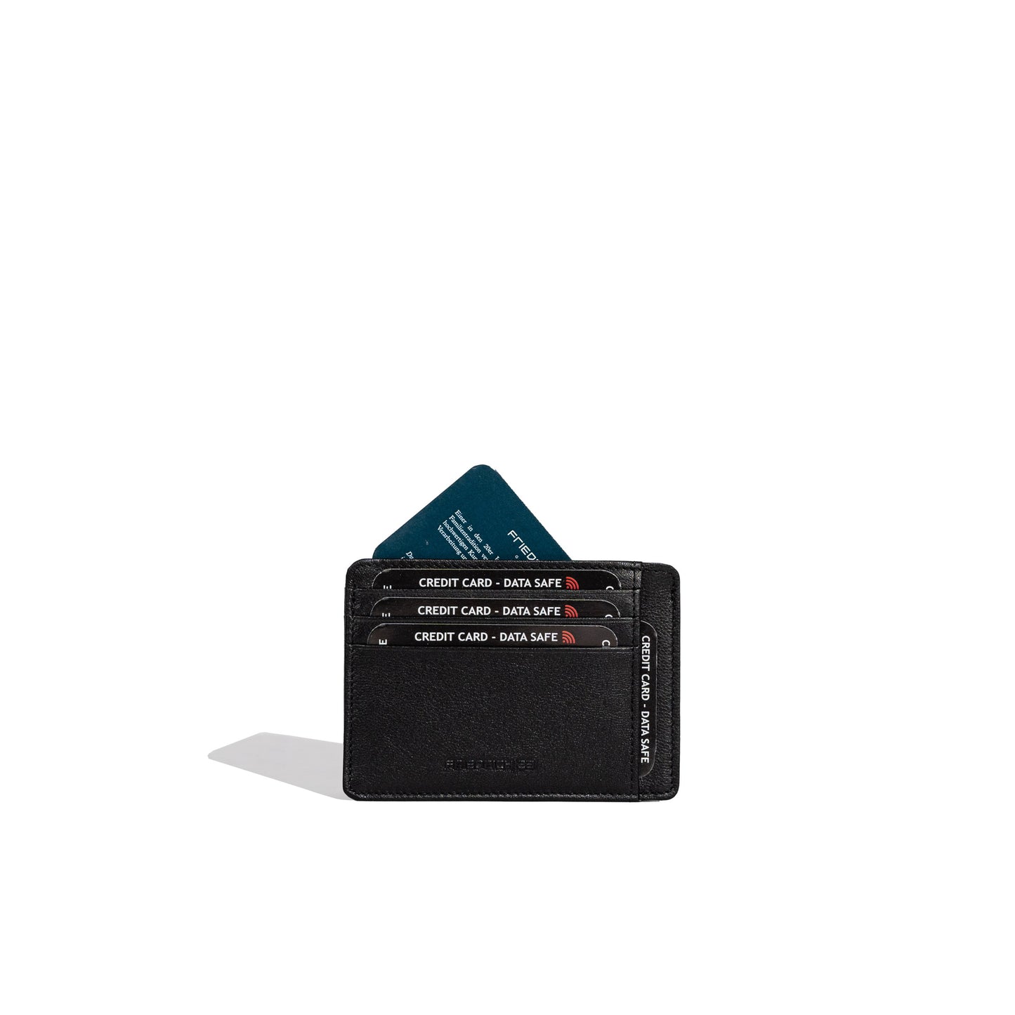 Card Case Big Leather Black
