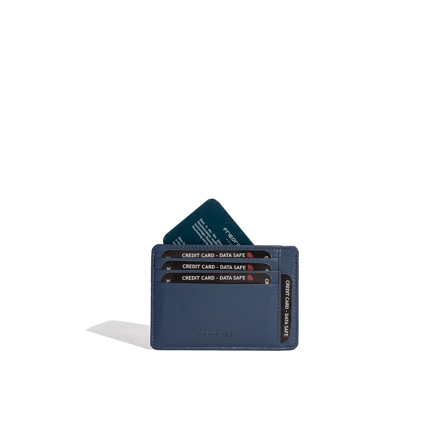 Card Case Big Leather Blue