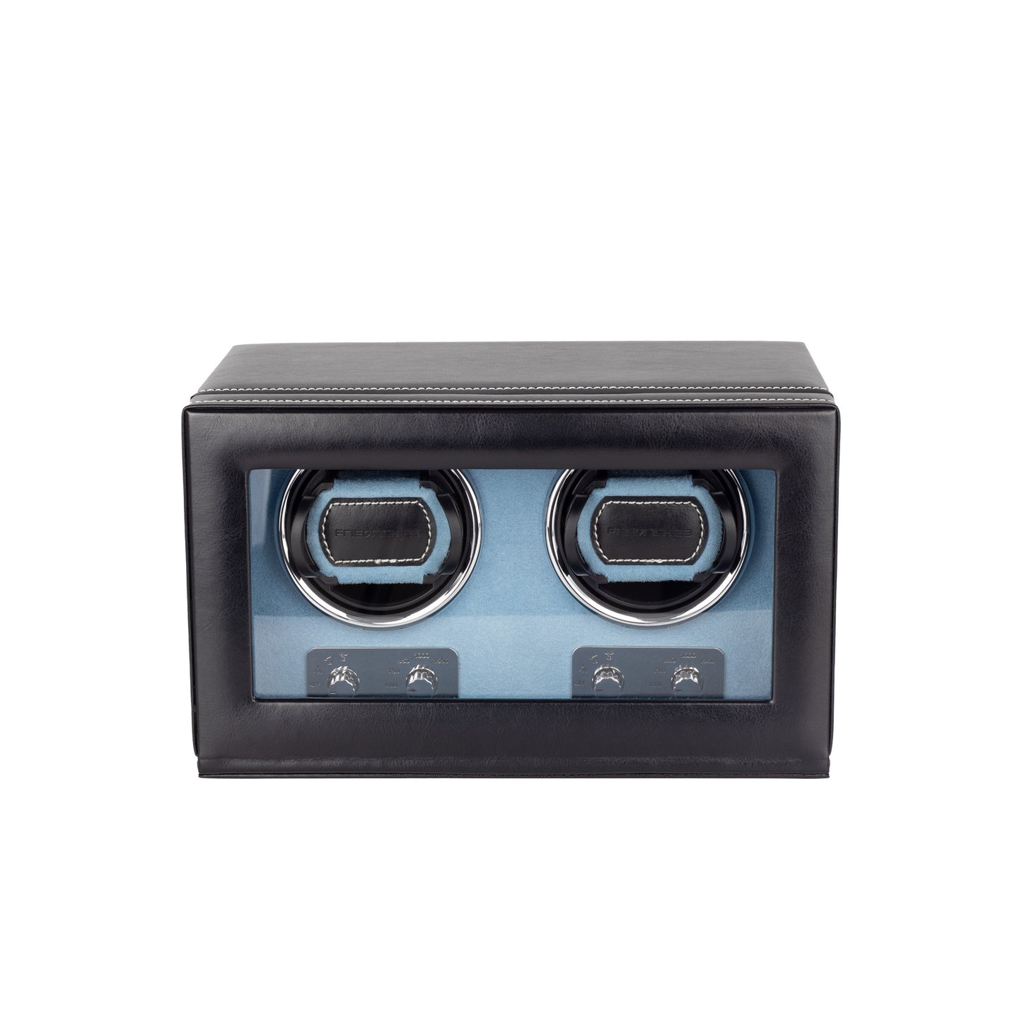 Watch Winder for 2 Automatic Watches Bond Synthetic Twin Black