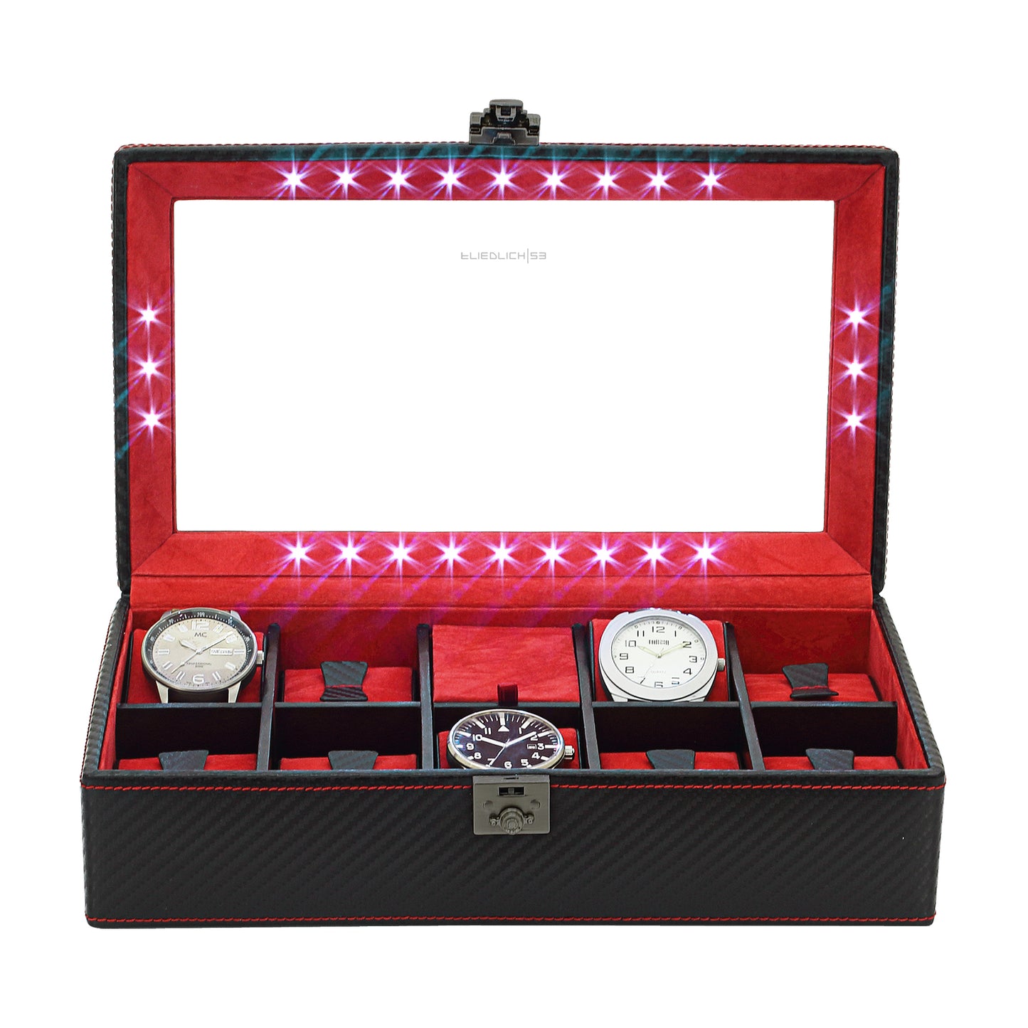 Watch Case For 10 Watches With Led Light