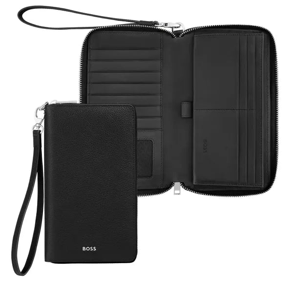 Hugo Boss Classic Grained Travel Wallet black