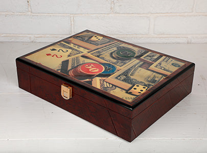 300 Chips Card Dadi Vassoi