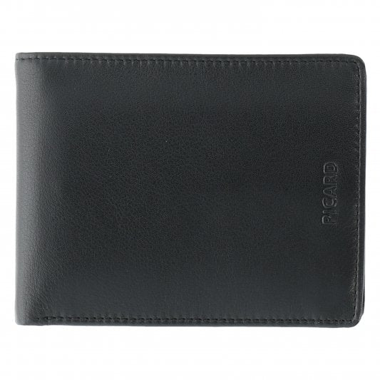 Cow Leather Duofold Coin Purse Black