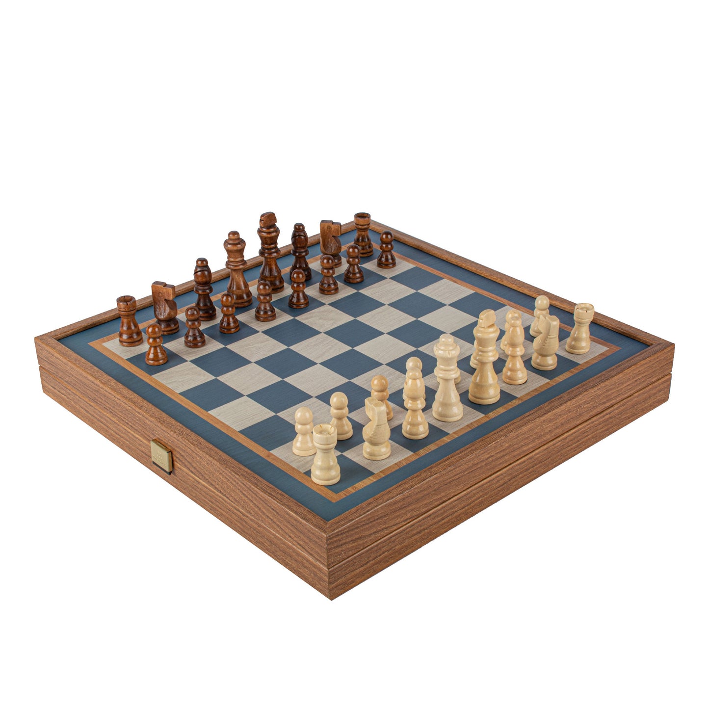 Chess Turquoise Walnut Wooden Case