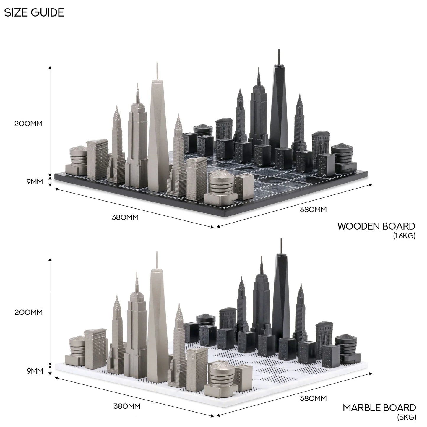 Stainless Steel New York Edition With New York Map Board