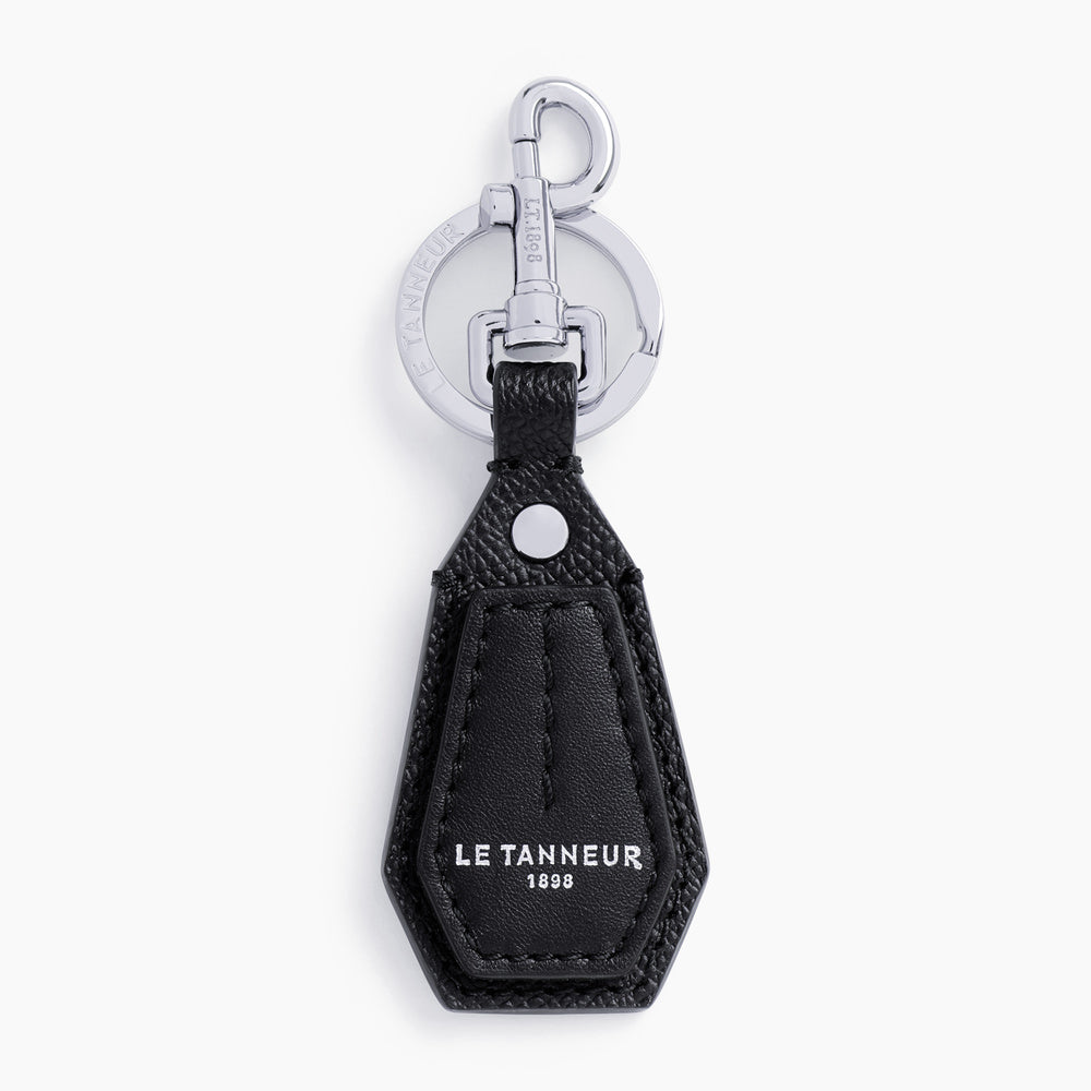 Gaston key ring in cross grain leather