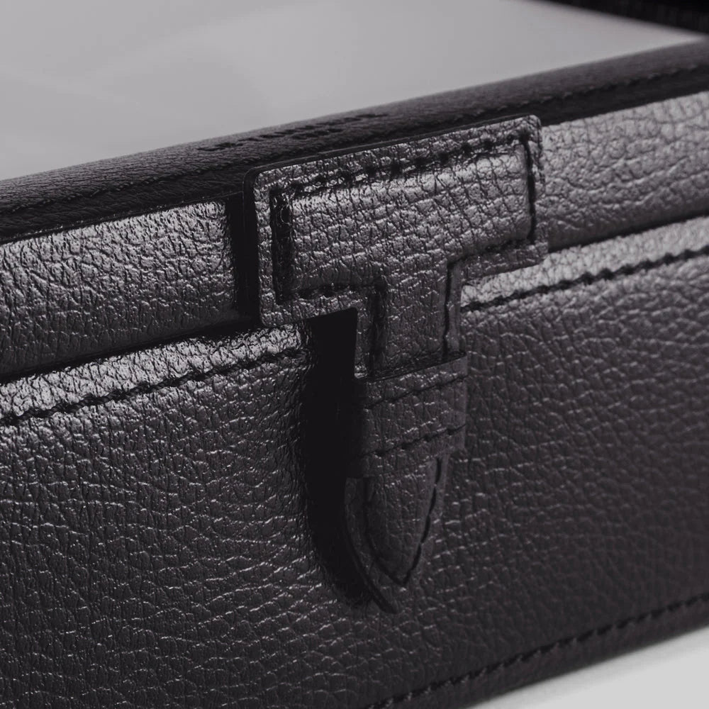 10 Slot Leather Watch Case With Velvet Lining Velvet Interior