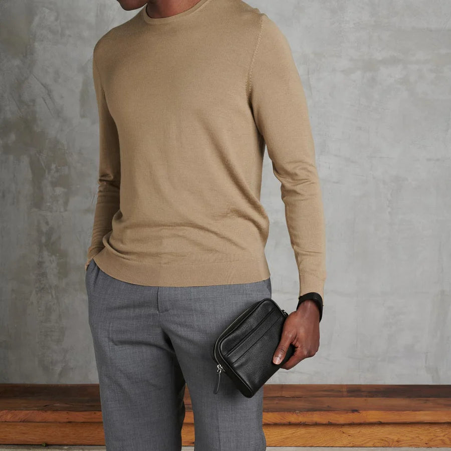 Charles Belt Pouch Dragonne Leather Black
