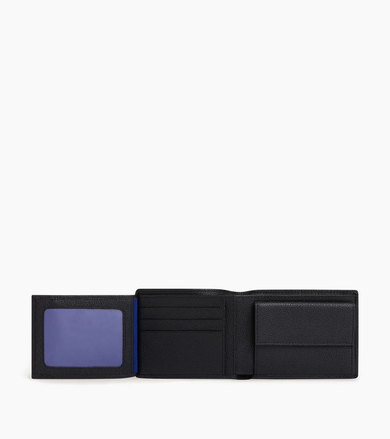 Fold Flap Wallet In Grain Leather