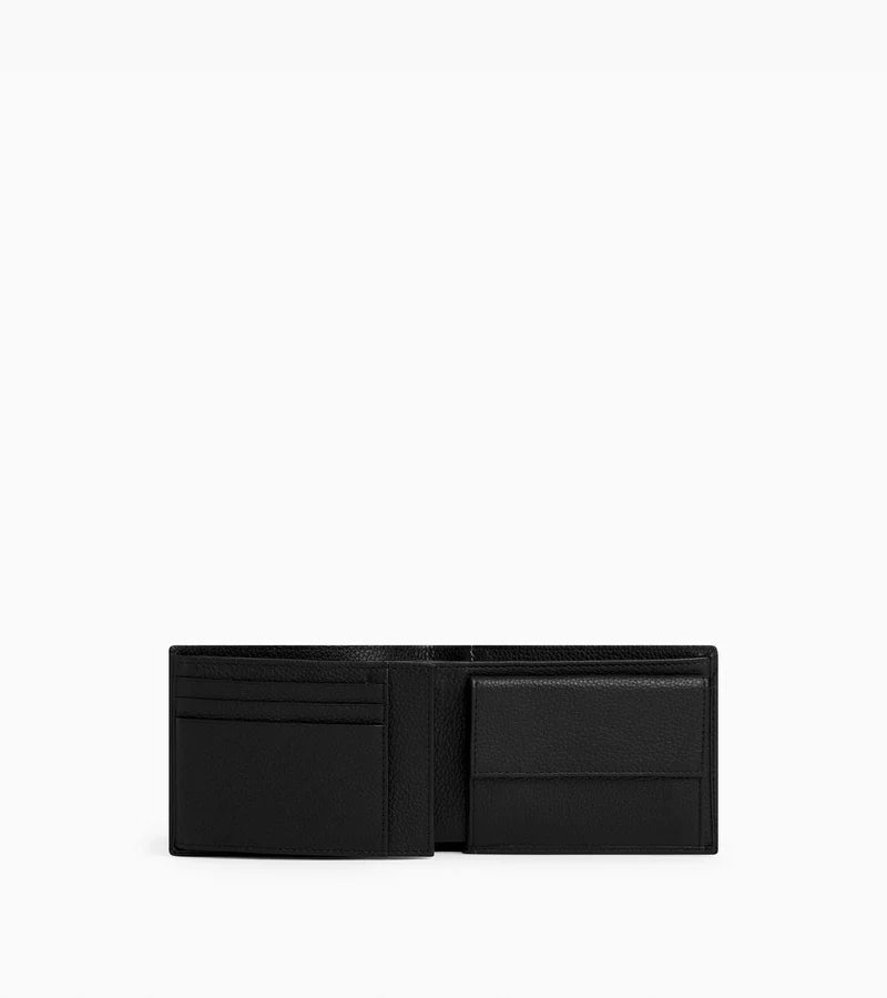 Fold Flap Wallet In Grain Leather