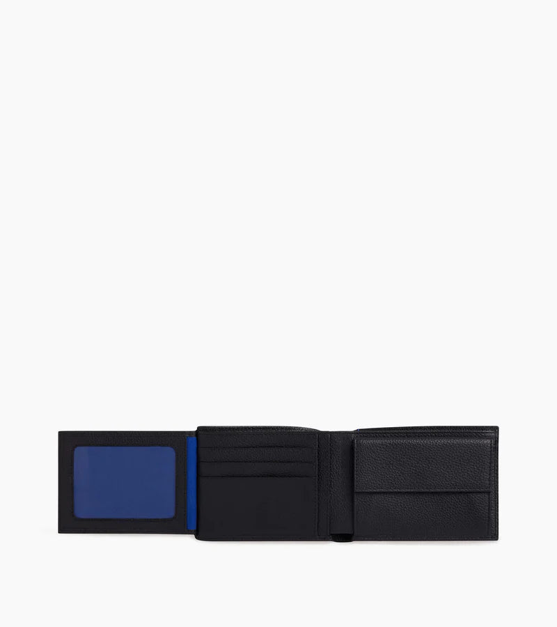 Fold Flap Wallet In Grain Leather