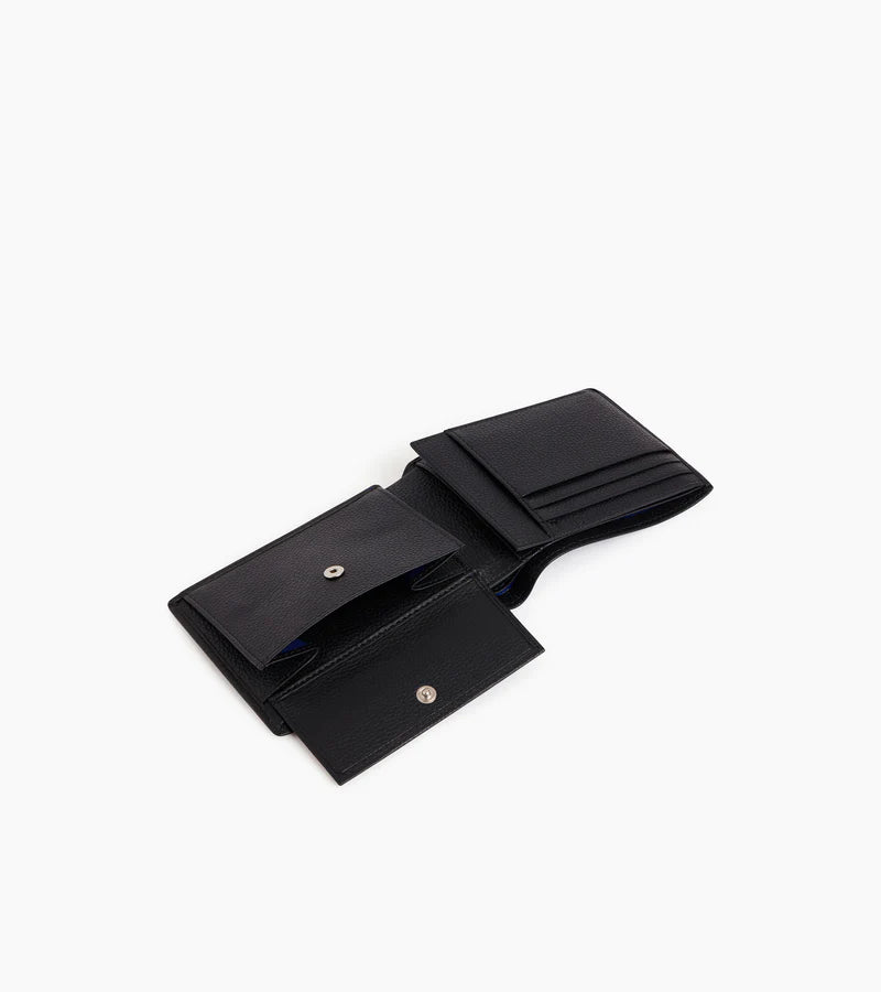 Fold Flap Wallet In Grain Leather