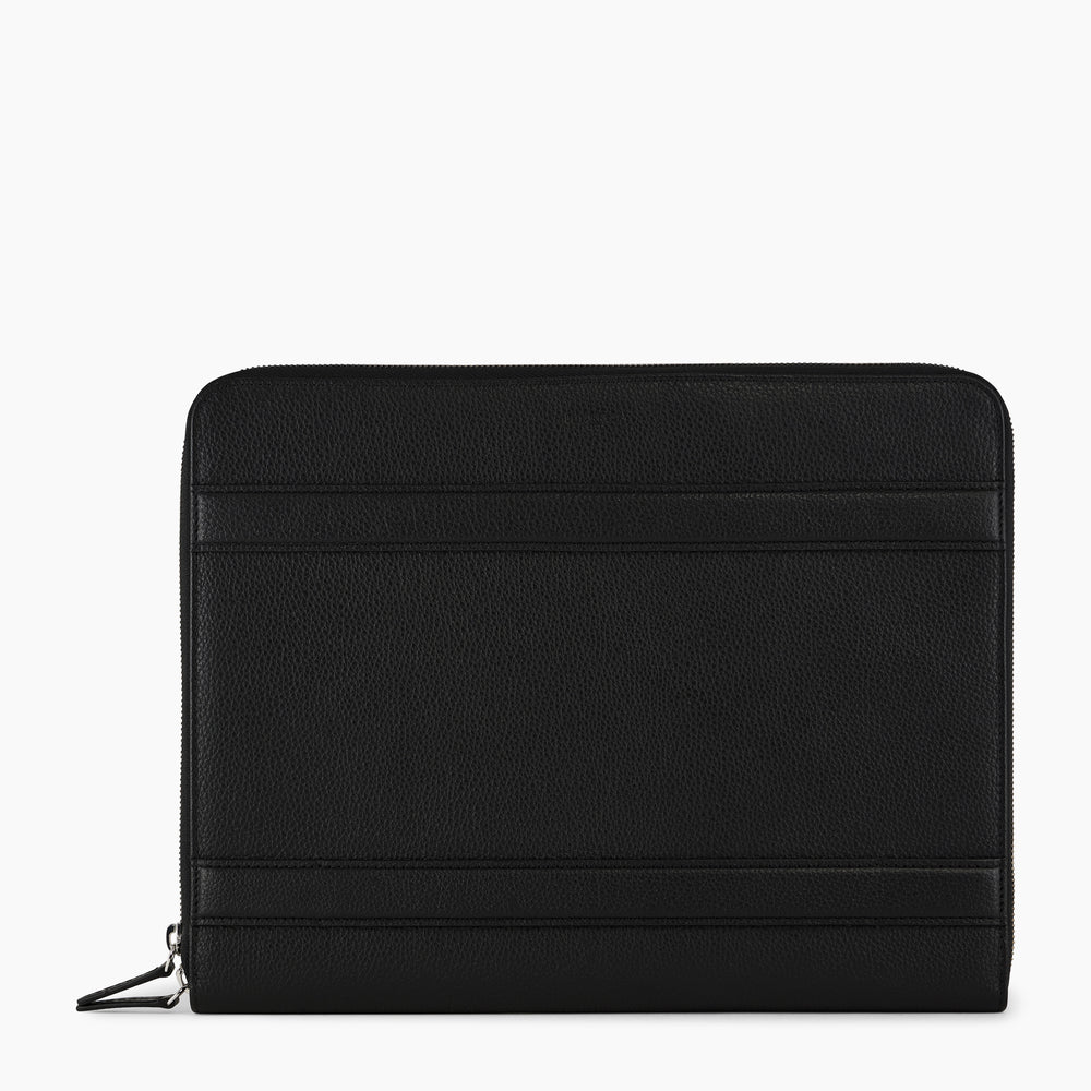 Charles Zipped Document Holder 13" Grained Leather