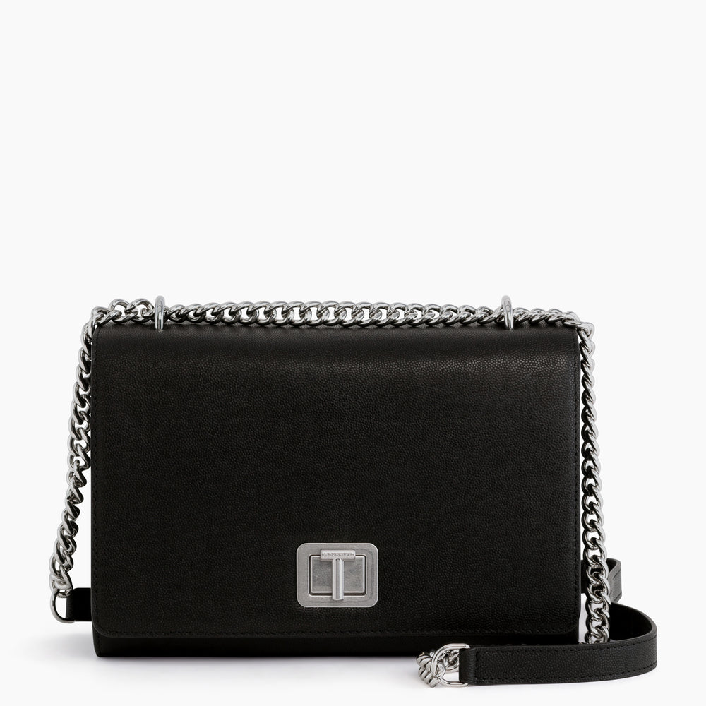 Eva Cross Bag Big Model Leather Black