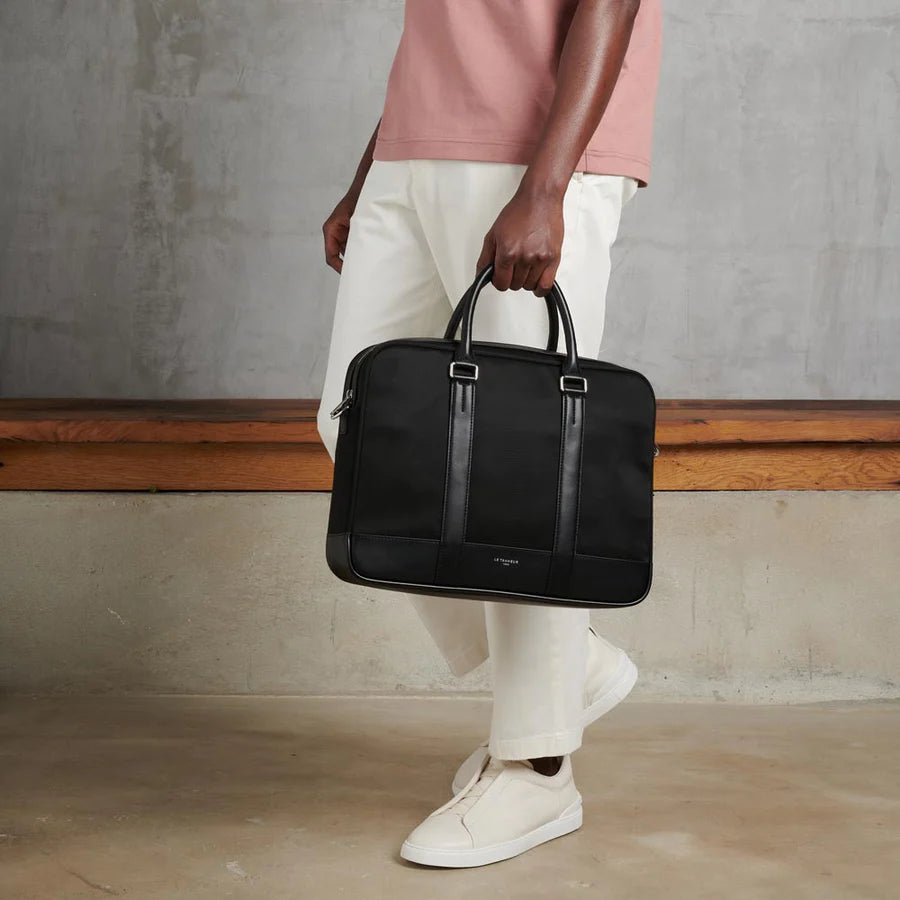Gusset Gaspard Briefcase - Black