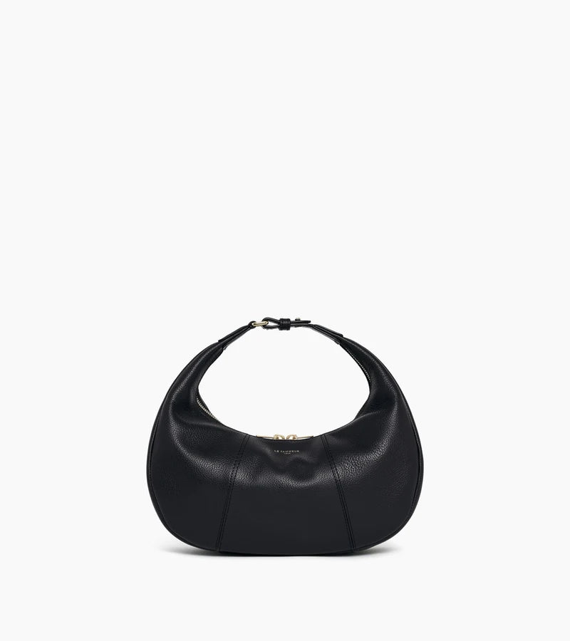 Hobo bag in grained leather