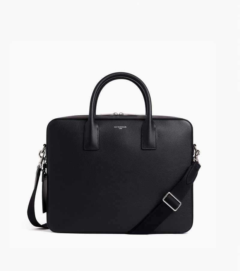Emile 14" Black Document Holder Laptop Pocket Removable Charms
