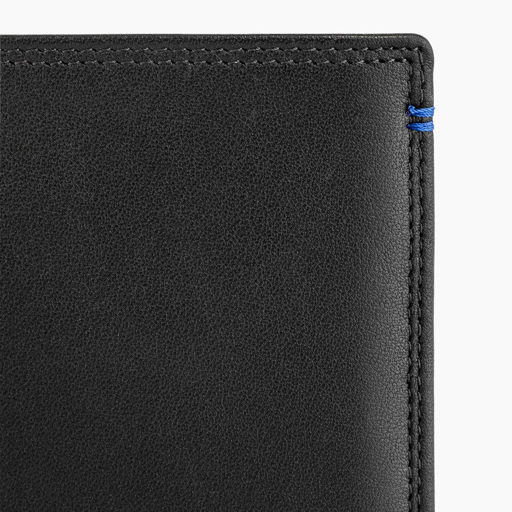 Martin Vertical Small Wallet in Black Grained Leather