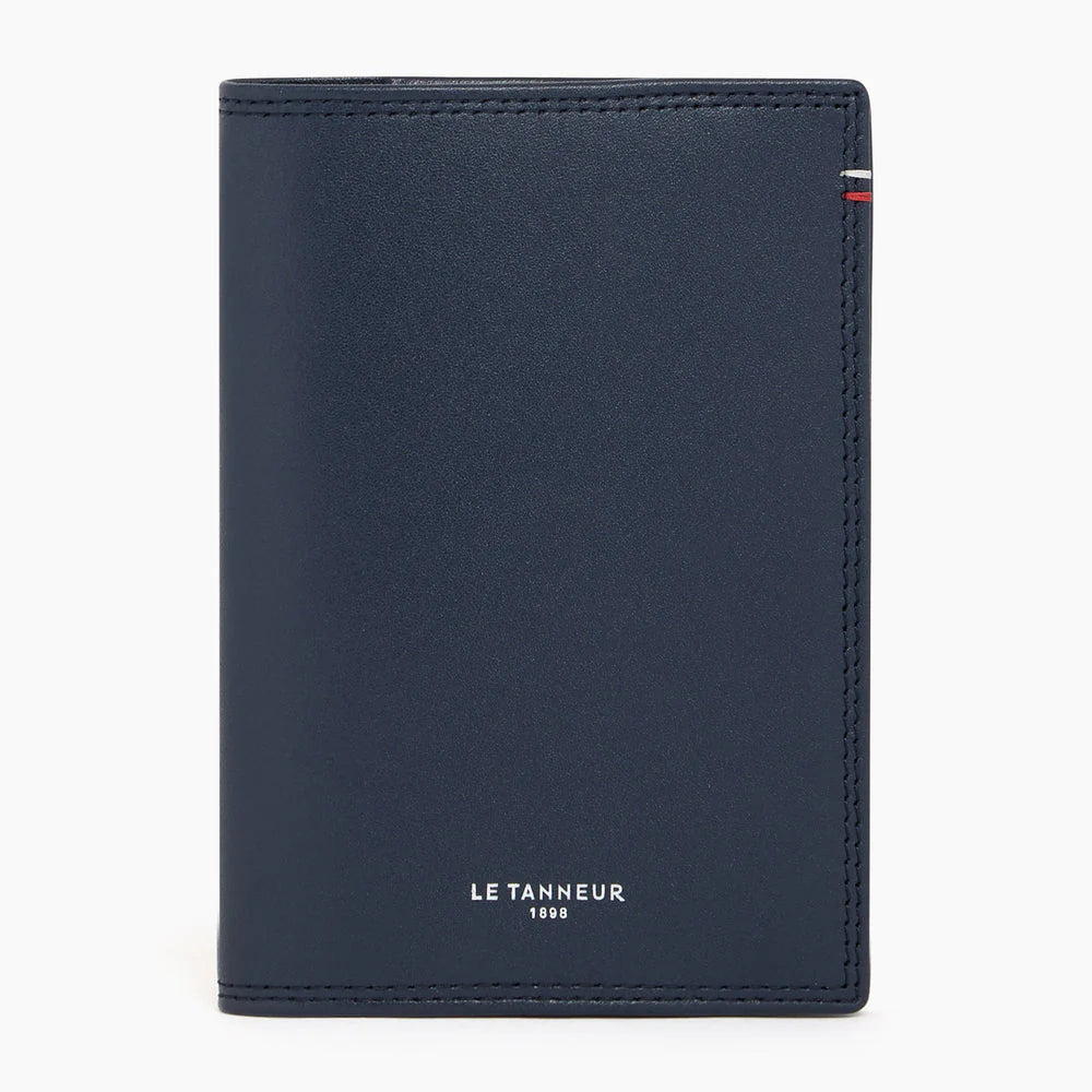 Martin Passeport Holder In Blue Red White Smooth Leather