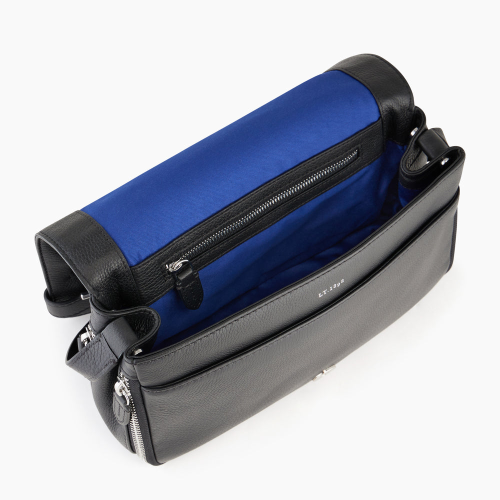Simone Small Bag With Crossbody Strap In Grained Leather