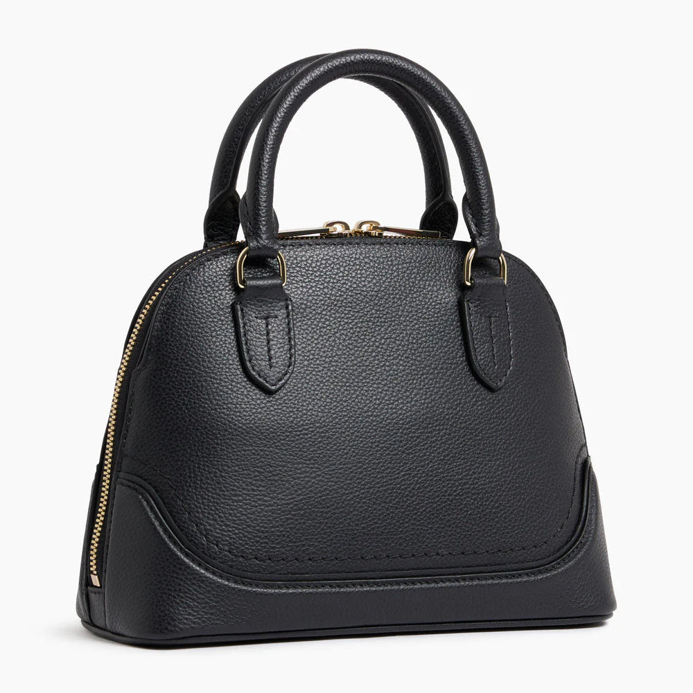 Ella Small Handbag In Black Grained Leather