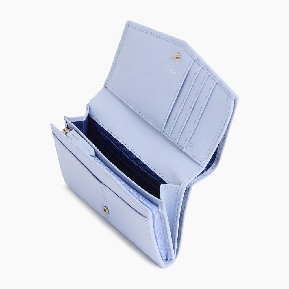 Charlotte Zipped Travel Companion In Lavander Smooth Leather