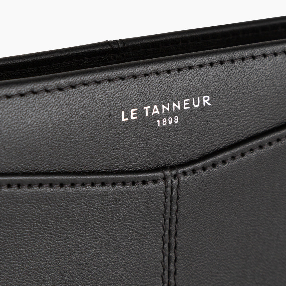 Charlotte Passport Holder 4 Pockets In Smooth Black Leather