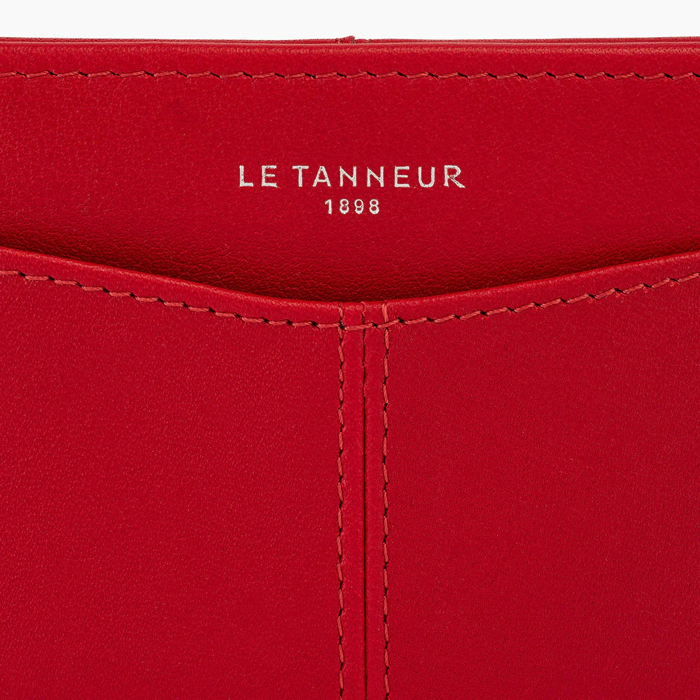Charlotte Cardholder In Garnet Red Smooth Leather