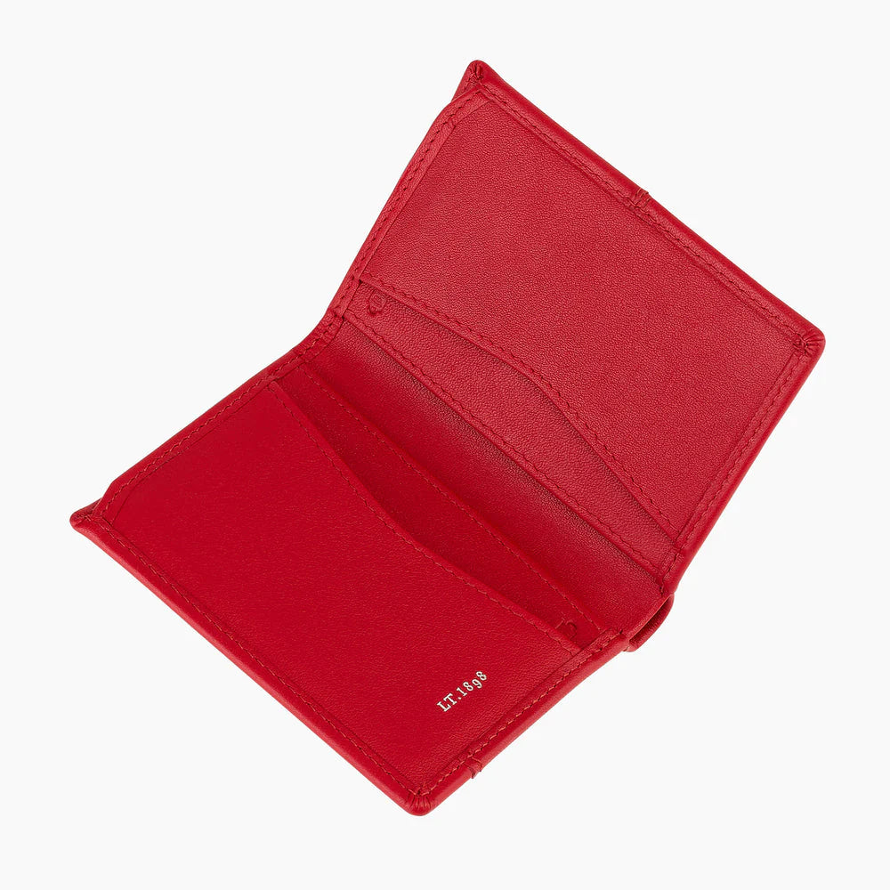 Charlotte Cardholder In Garnet Red Smooth Leather