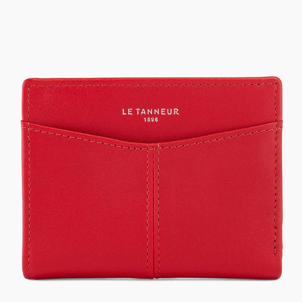 Charlotte Cardholder In Garnet Red Smooth Leather