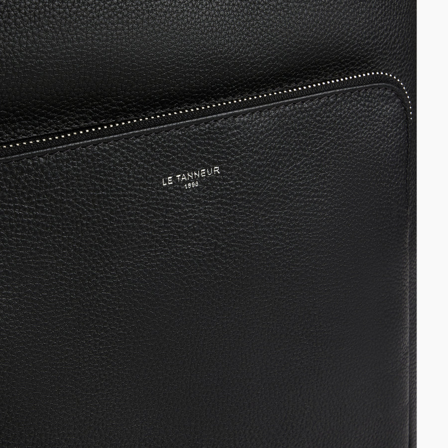 Sophie zipped business backpack in pebbled leather