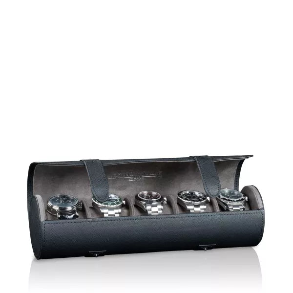 Heisse & Sohne Watch Roll Rondo Black 5 Watches