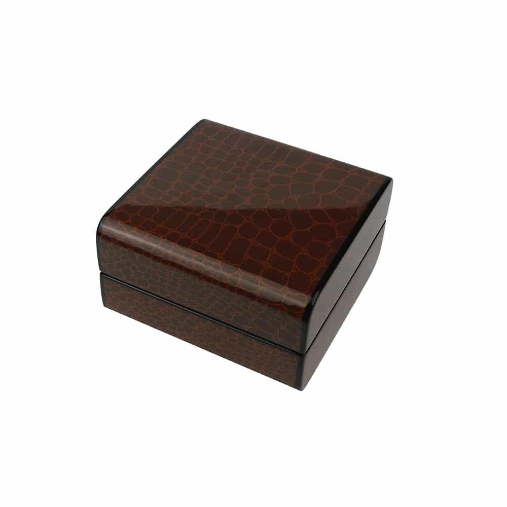 Cigar Ashtray - Wooden Table Case in Brown Pattern