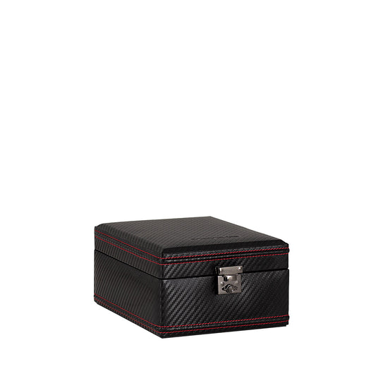 Watch Box 4 Watches Carbon Black Fine Synthetics