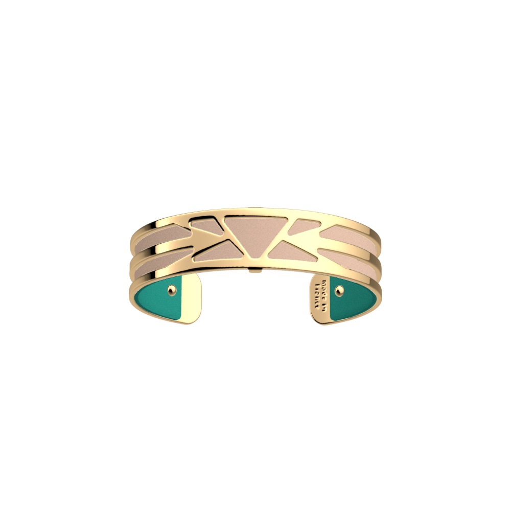 Ibiza Bracelet Brass Gold Finish Leather Nude Aquatic