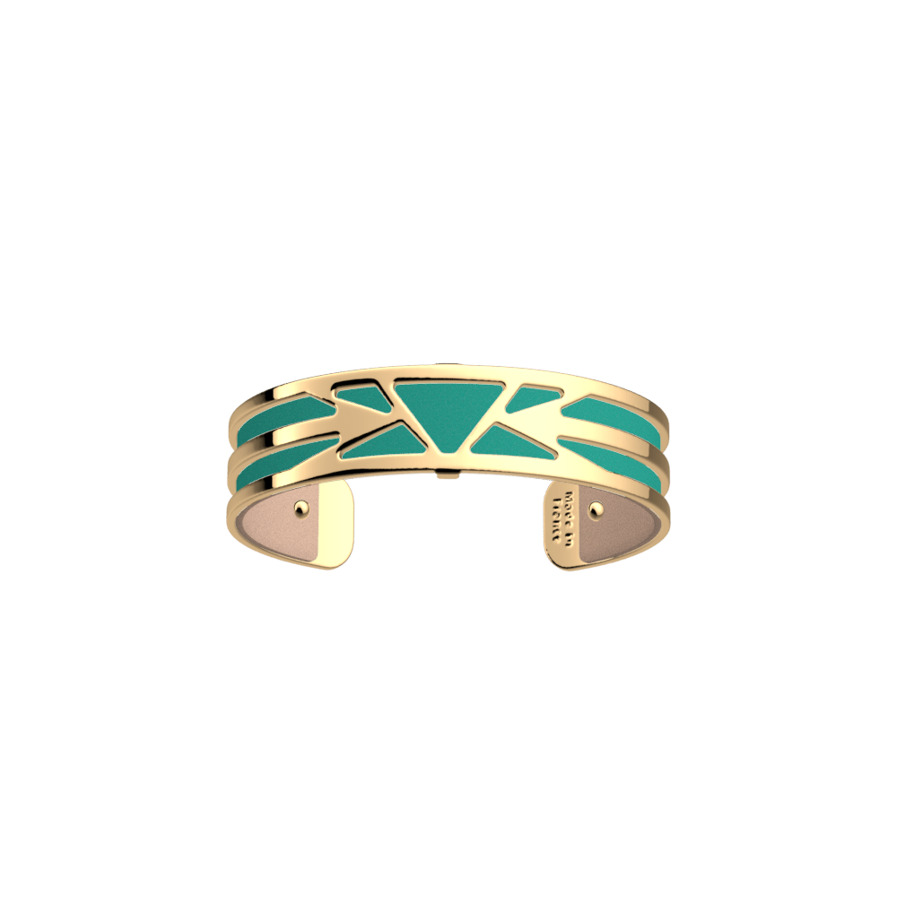 Ibiza Bracelet Brass Gold Finish Leather Nude Aquatic