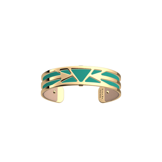 Ibiza Bracelet Brass Gold Finish Leather Nude Aquatic
