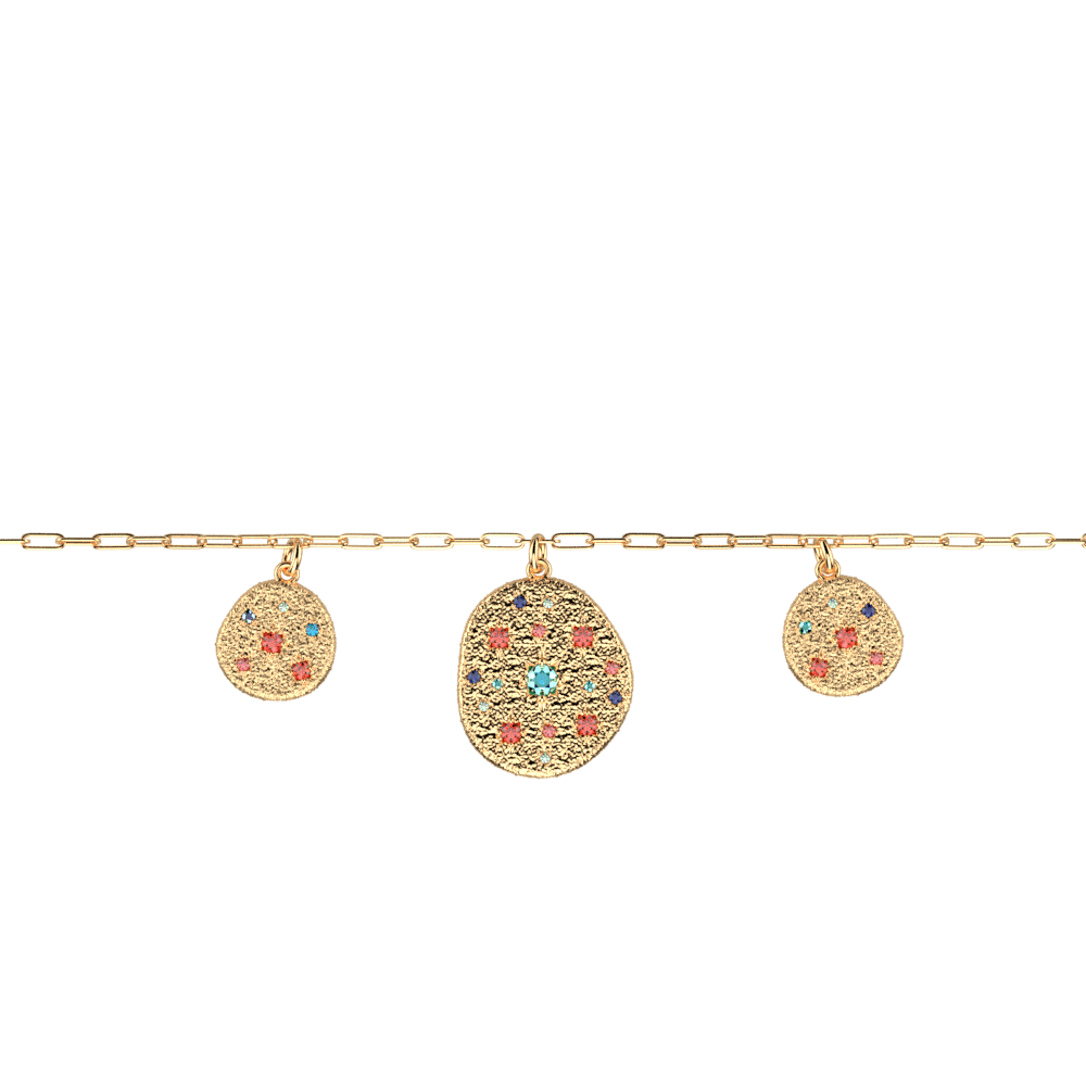 Bracelet Estrella Chain Gold Blue Pink